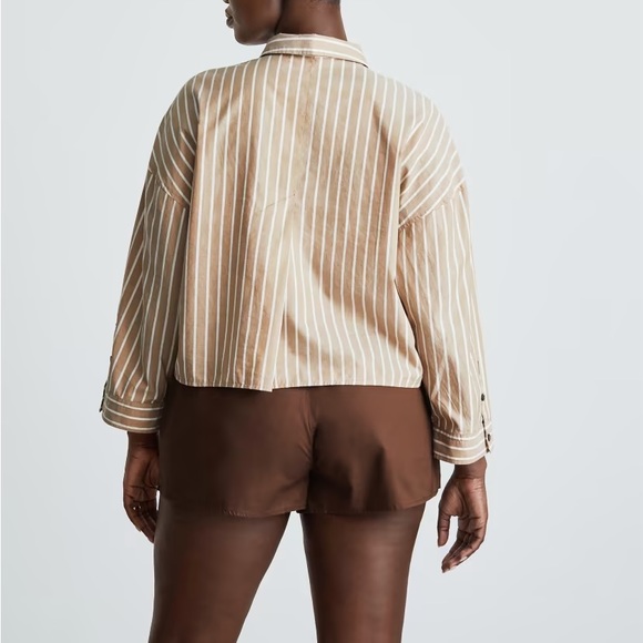 Everlane The Woven P.J. Top in Burn Stripe - Picture 4 of 6